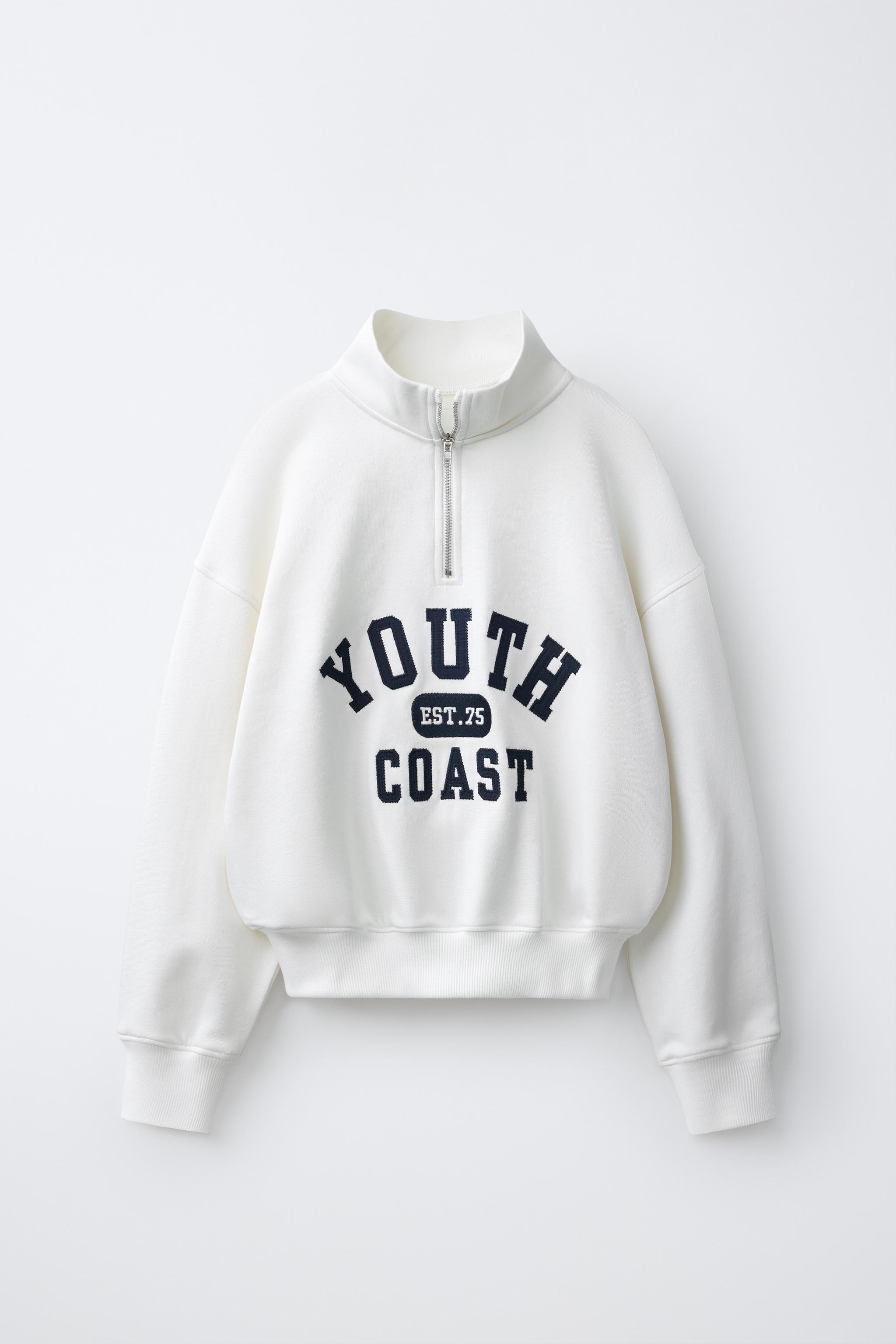 Детские худи Zara TEXT JOGGING SWEATSHIRT — фото 2