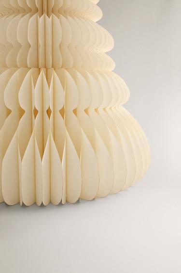 FLOOR LIGHT-UP PAPER CHRISTMAS TREE (160 cm) - White by Zara - Image 3