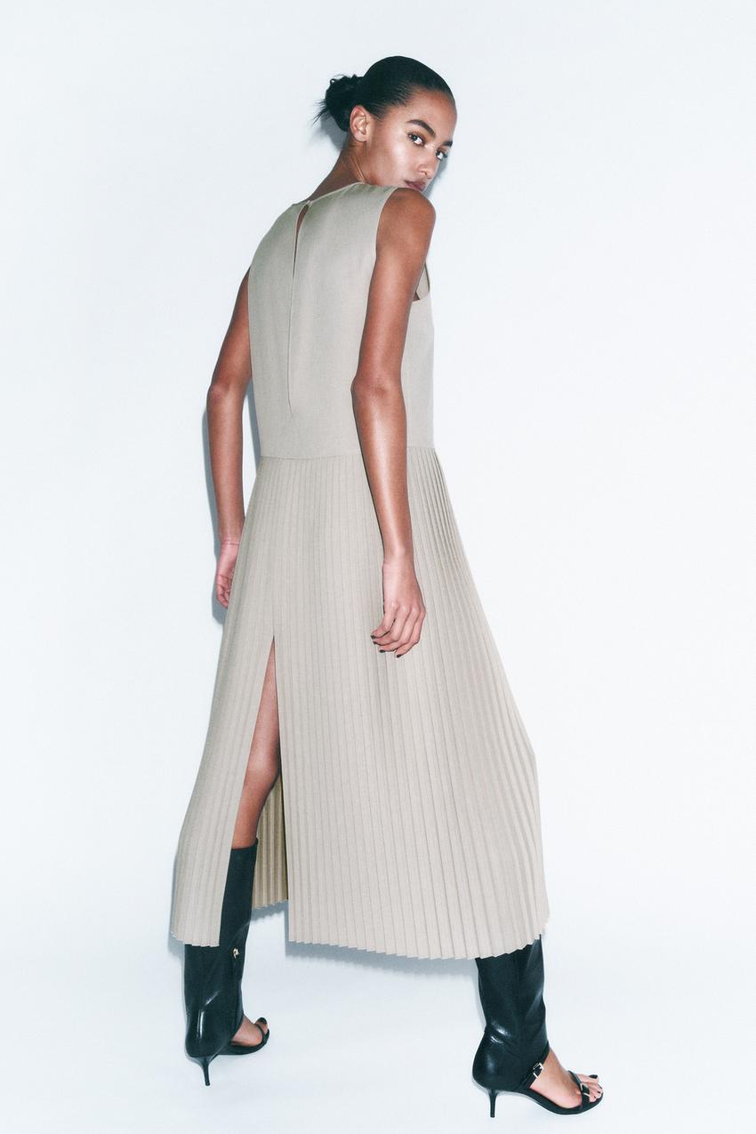 Zara pleated maxi dress Clearance