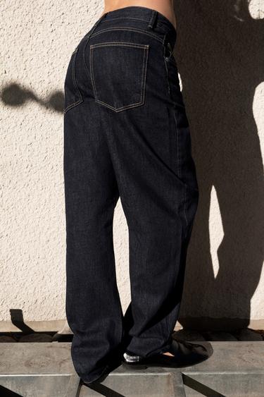 HIGH-WAIST TRF BARREL JEANS - Dark indigo by Zara - Image 2