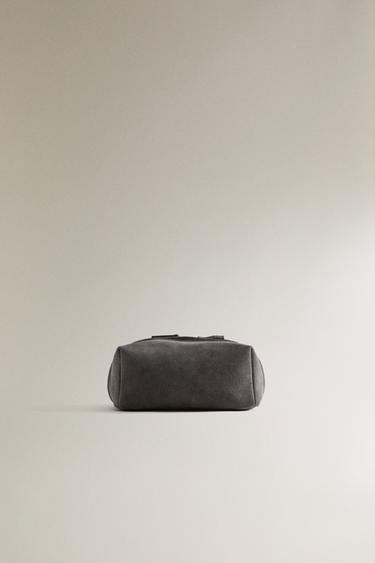 MITTELGROSSES WILDLEDER-NECESSAIRE - Dunkelgrau von Zara