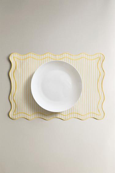 SET DE TABLE RAYURES VAGUES - Jaune de Zara - Image 3