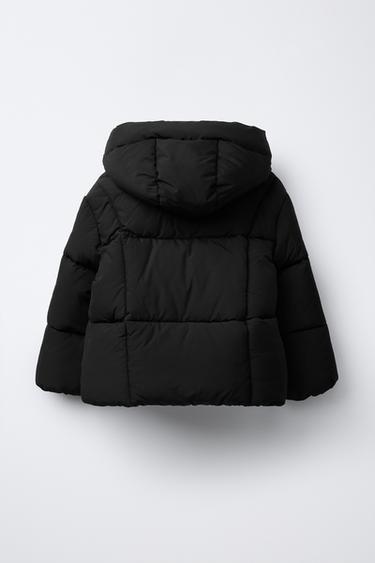 VESTE REMBOURRÉE À CAPUCHE - Noir de Zara - Image 1