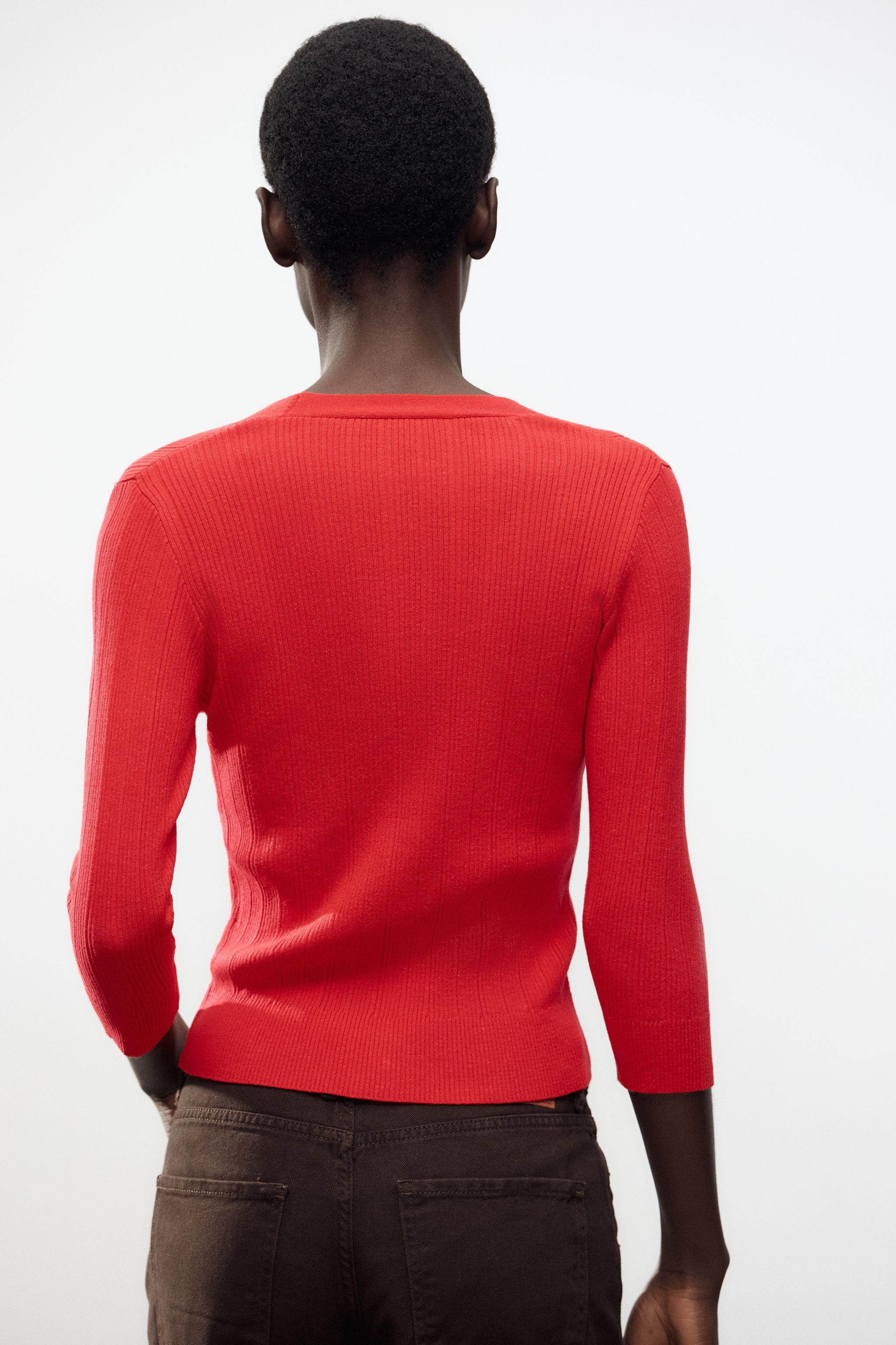 RIBBED KNIT CARDIGAN