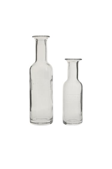 NARROW NECK GLASS BOTTLE - Transparent by Zara