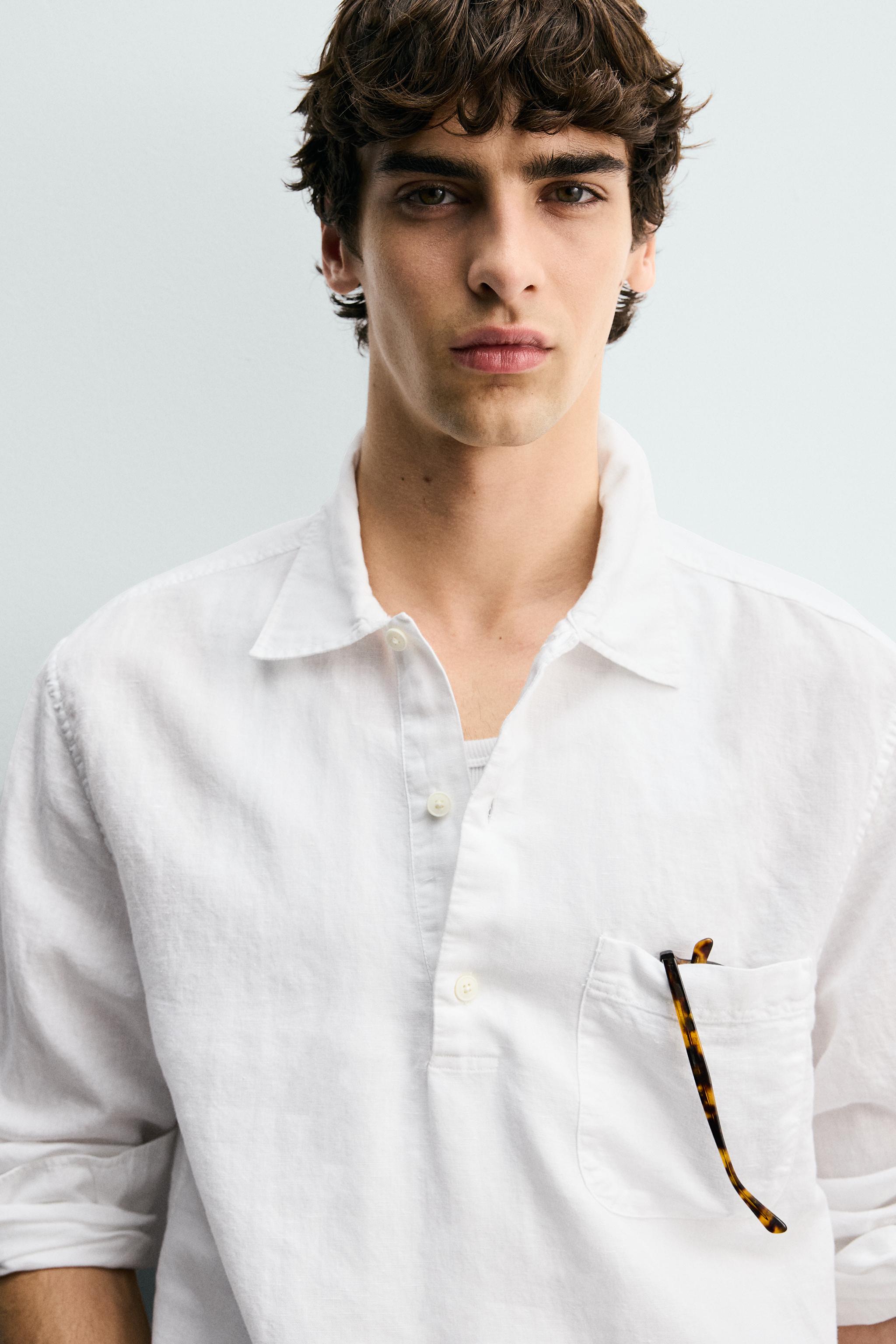 CHEMISE POLO LIN/COTON