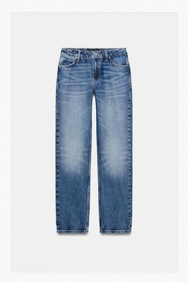 Z1975 MID-WAIST RELAXED SLIM FIT JEANS - Blue by Zara