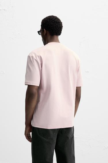 BASIC REGULAR FIT T-SHIRT - Pale pink by Zara - Image 2