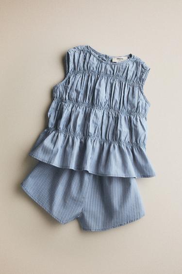 PYJAMA ENFANT RAYURES - Bleu de Zara - Image 6