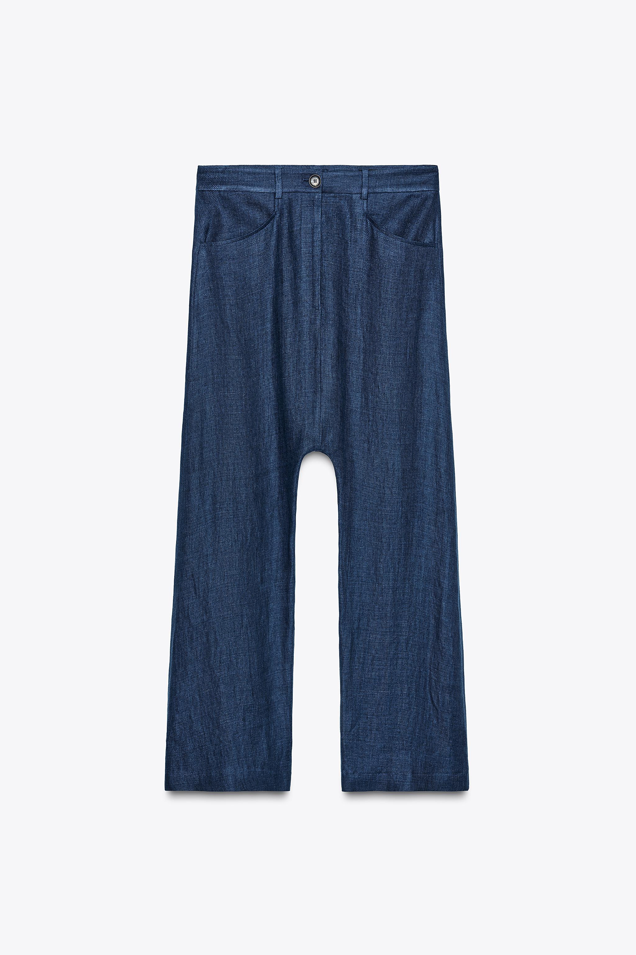 ZW COLLECTION LIMITED EDITION 100% LINEN BAGGY PANTS