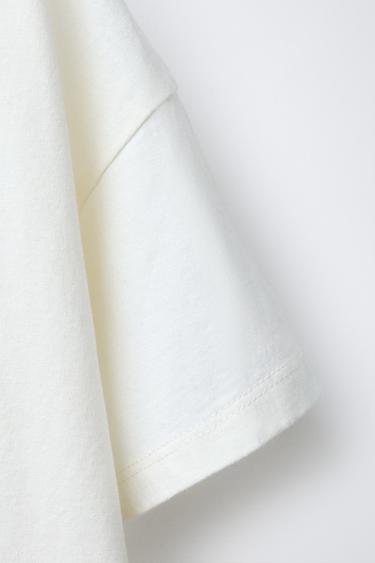 GEOMETRIC PRINT T-SHIRT - Ecru by Zara - Image 3