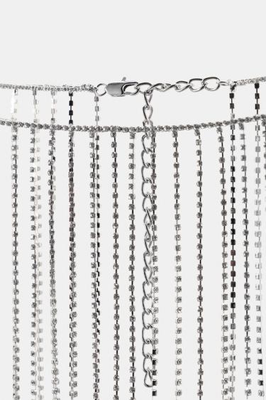 SKIRT-STYLE RHINESTONE BELT - Silver by Zara - Image 5
