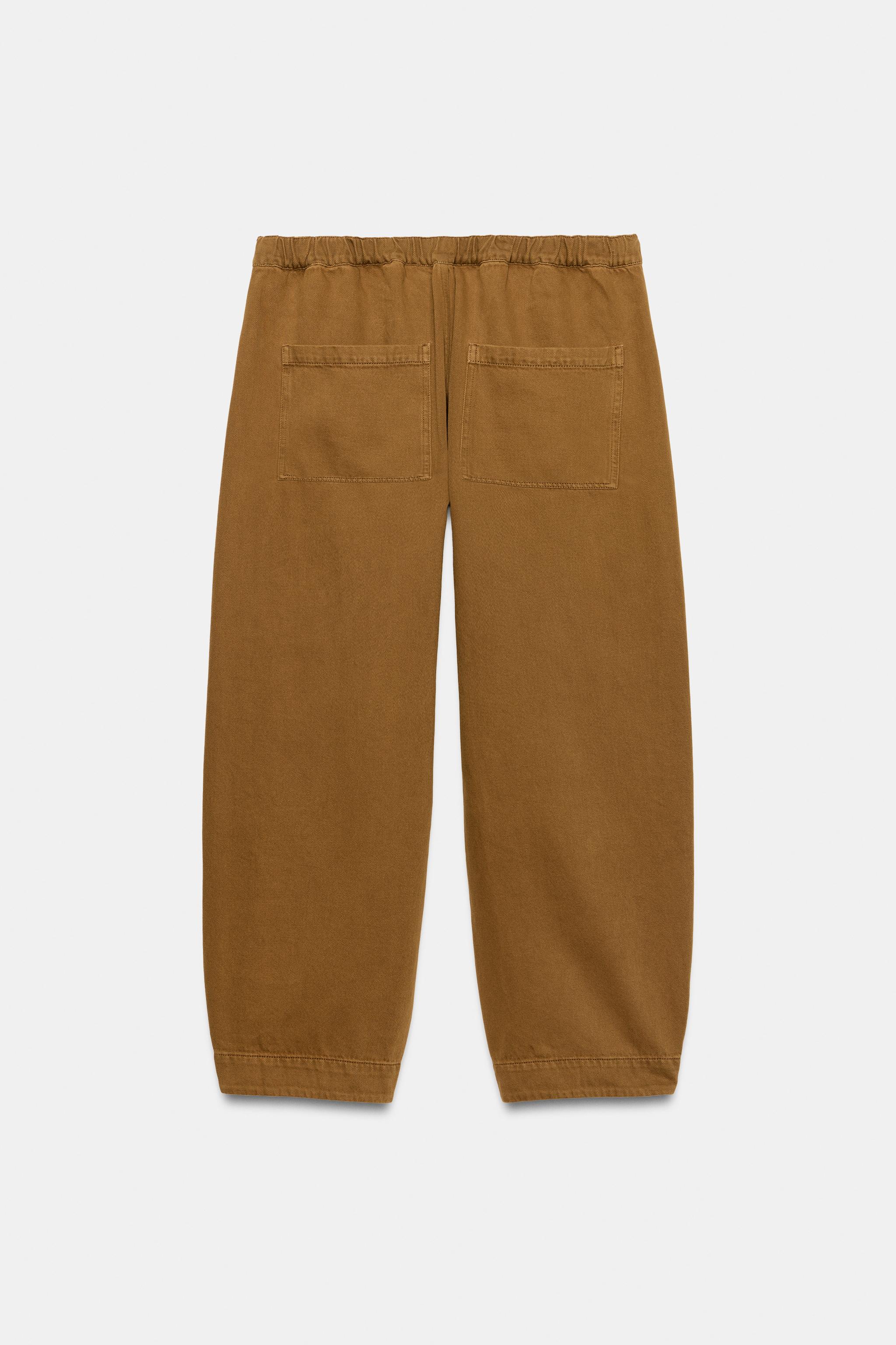 Zara ZW COLLECTION BARREL PANTOLON görsel 6
