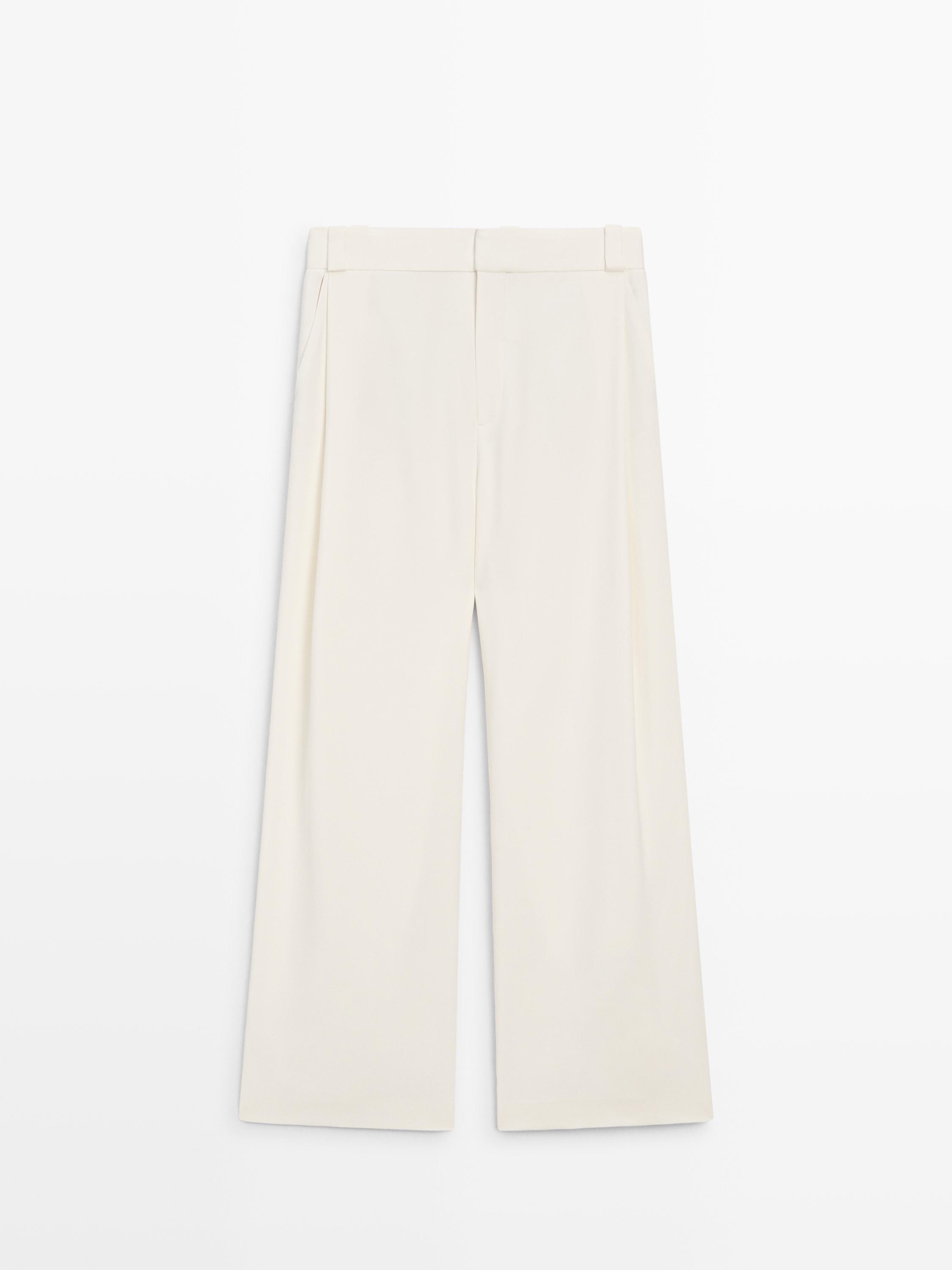 Wide-leg trousers with darts - STUDIO