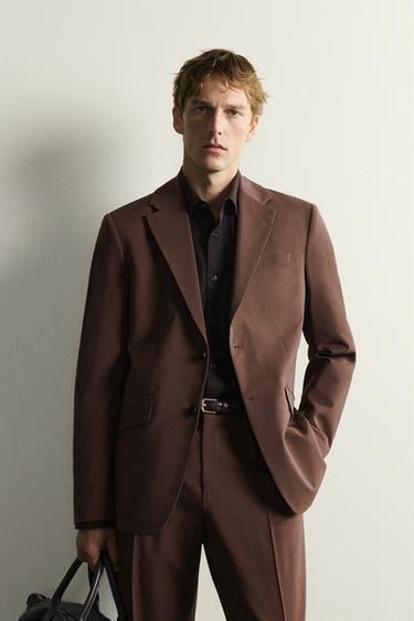 Zara SAKO REGULAR FIT – Smeđa