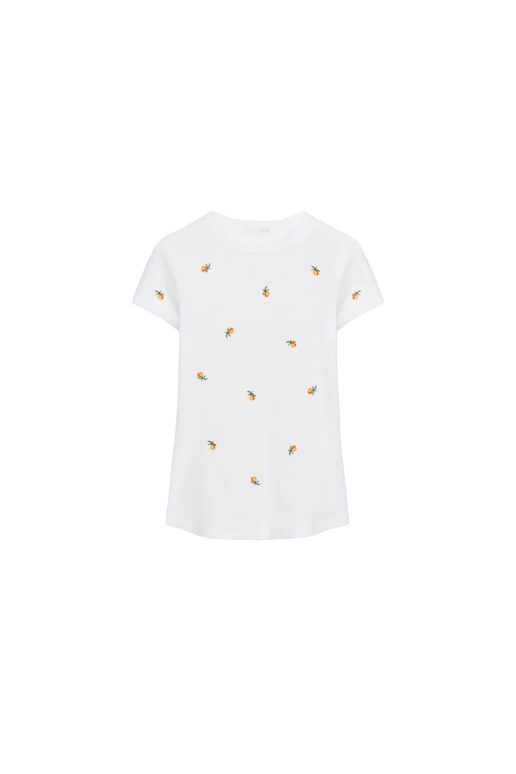 EMBROIDERED SHORT SLEEVE RIB T-SHIRT - image 3