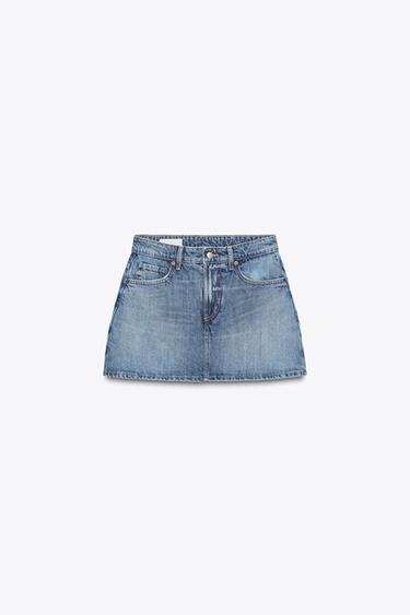 TRF DENIM SKORT - Navy blue by Zara - Image 4