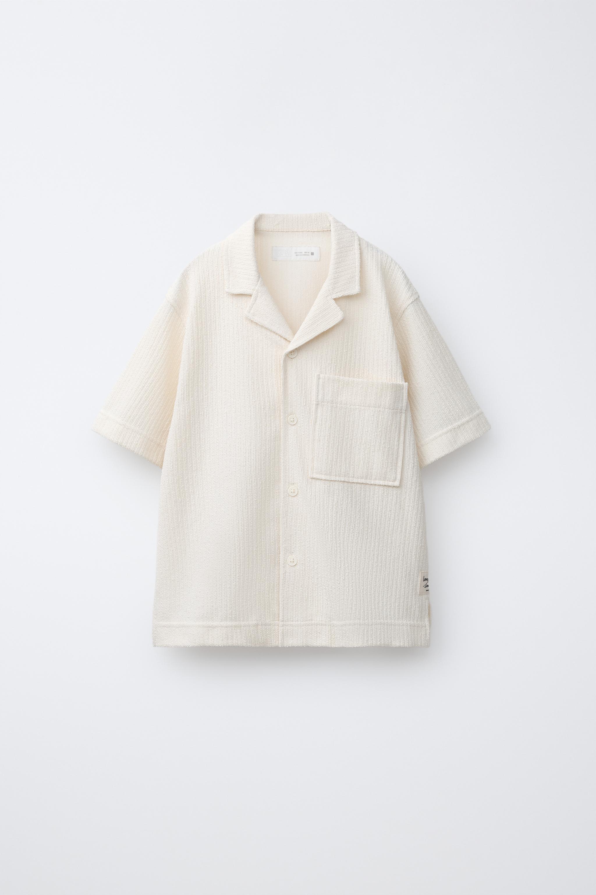 ラスティックテクスチャーシャツ - エクリュ | ZARA Japan / 日本