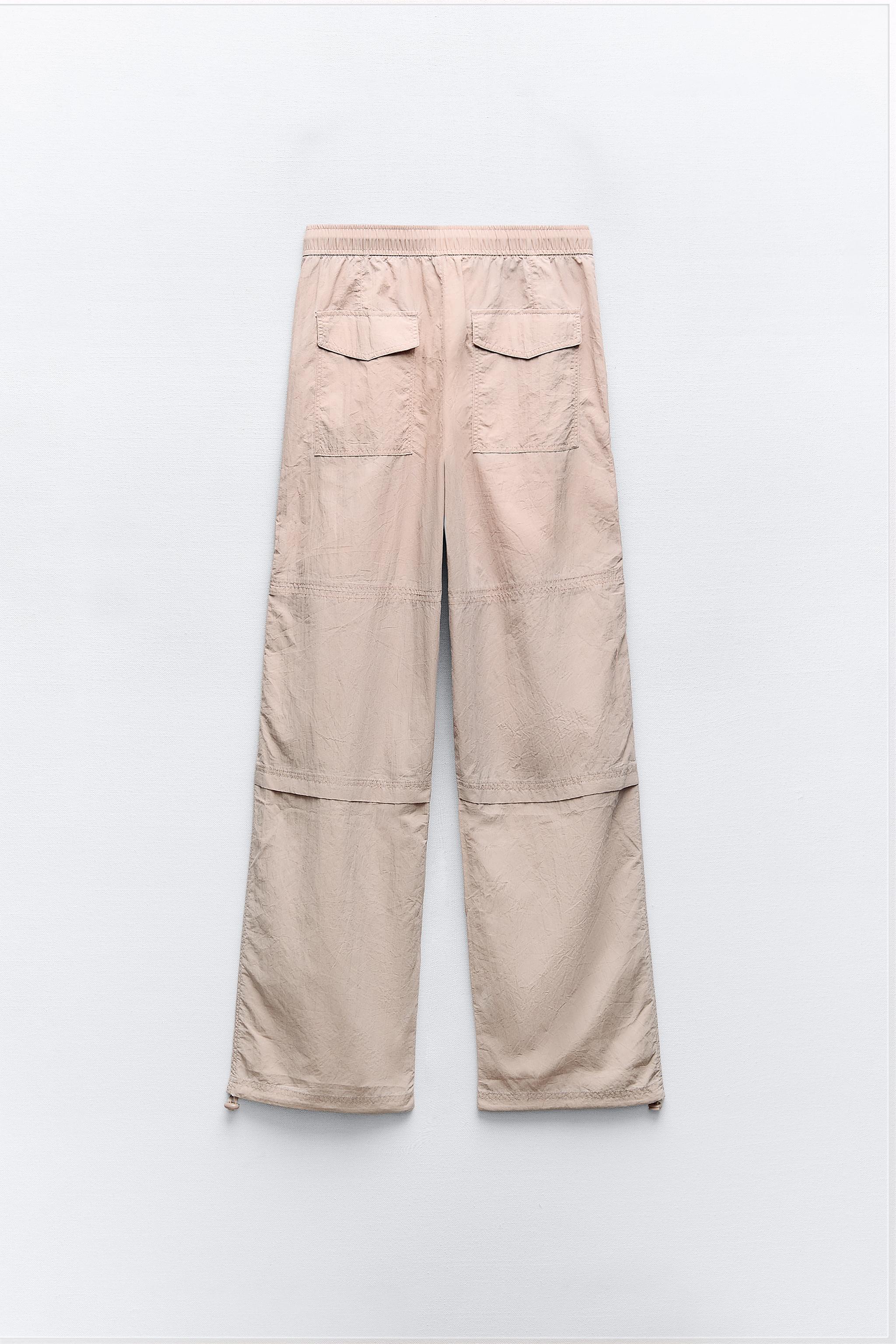 WASHED EFFECT CARGO PANTS - Chalk pink