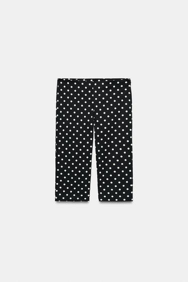 PANTALON CAPRI À POIS - Noir / Blanc de Zara - Image 4