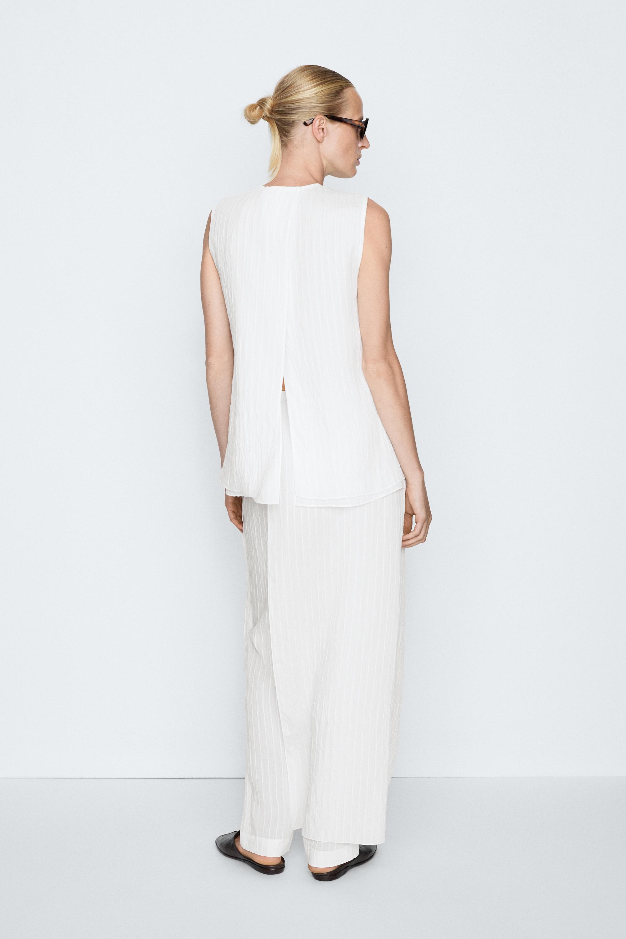 Flowing striped cape top - STUDIO