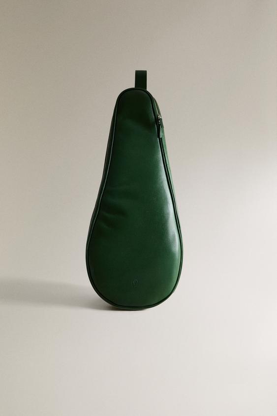 LEATHER TENNIS RACKET CASE - Green | ZARA United Kingdom