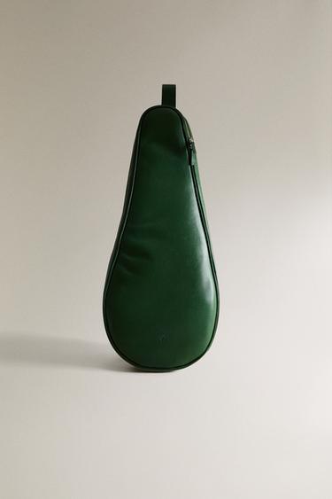LEATHER TENNIS RACKET CASE - Green by Zara - Image 0