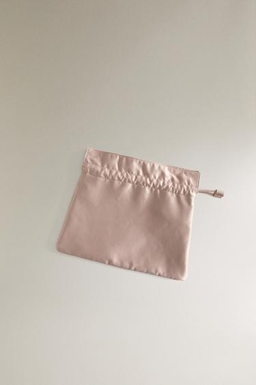 MEDIUM SATEEN BAG - Beige by Zara - Image 2