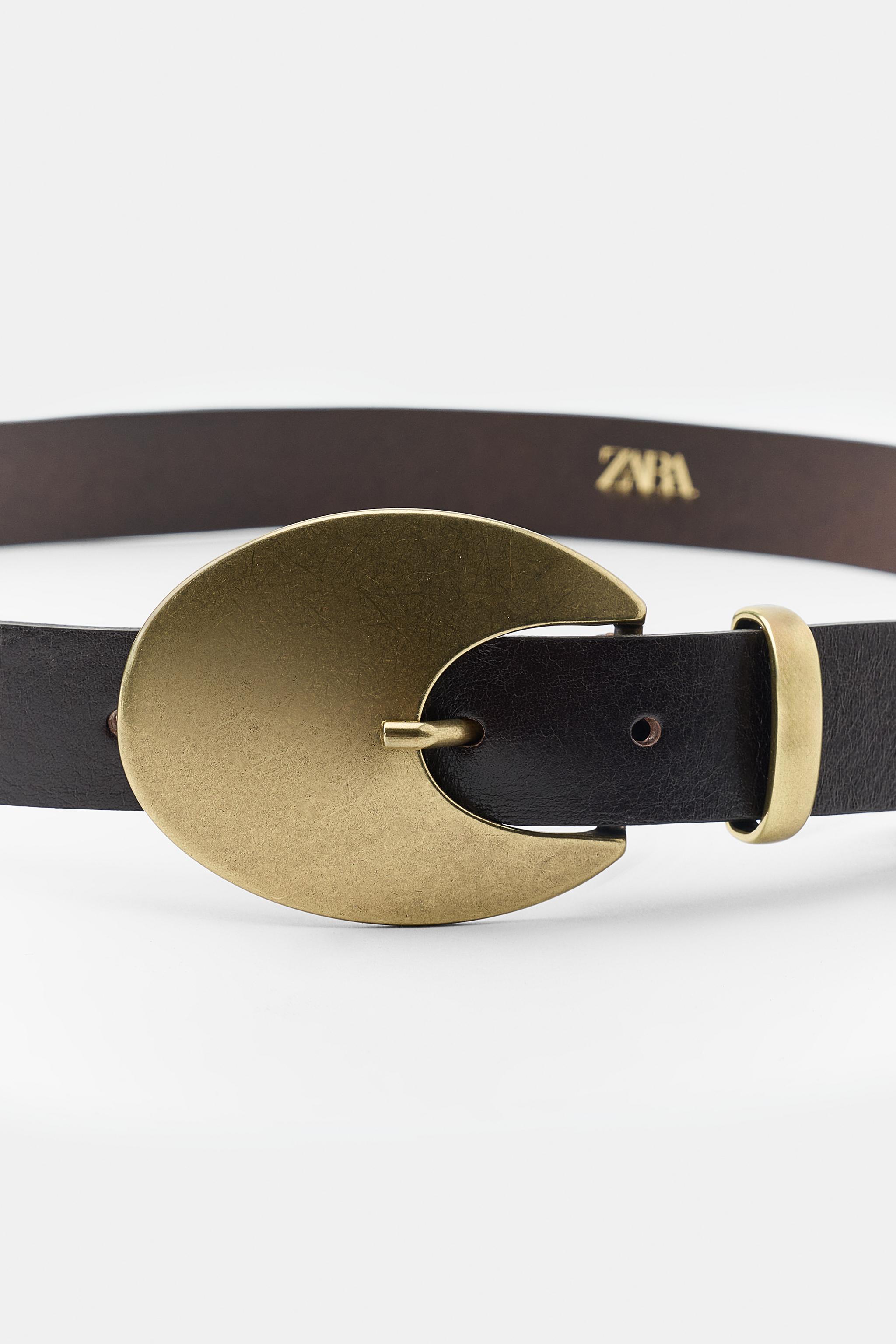 CEINTURE CUIR 100 % BOUCLE OVALE