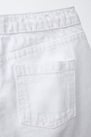 TWILL BALLOON TROUSERS - White by Zara - Image 3