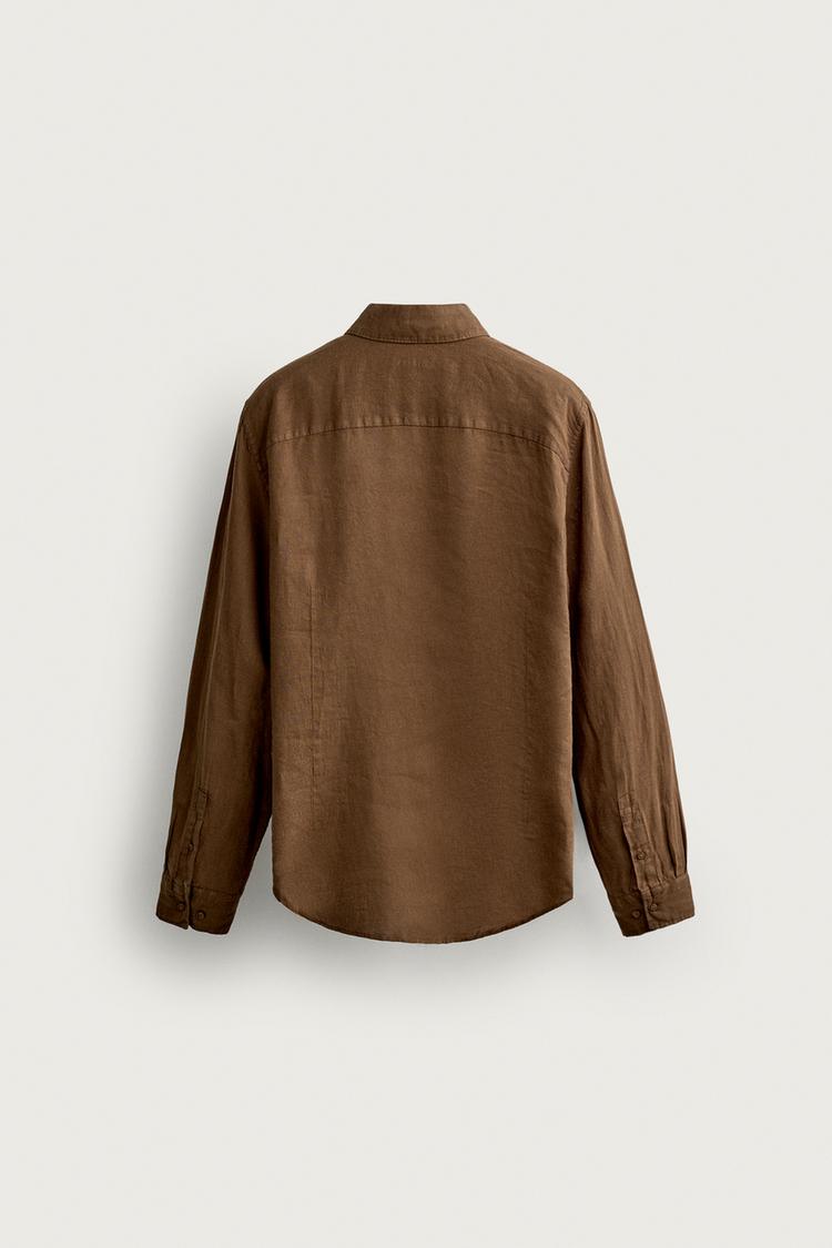 Camisa regular fit 100% lino 8