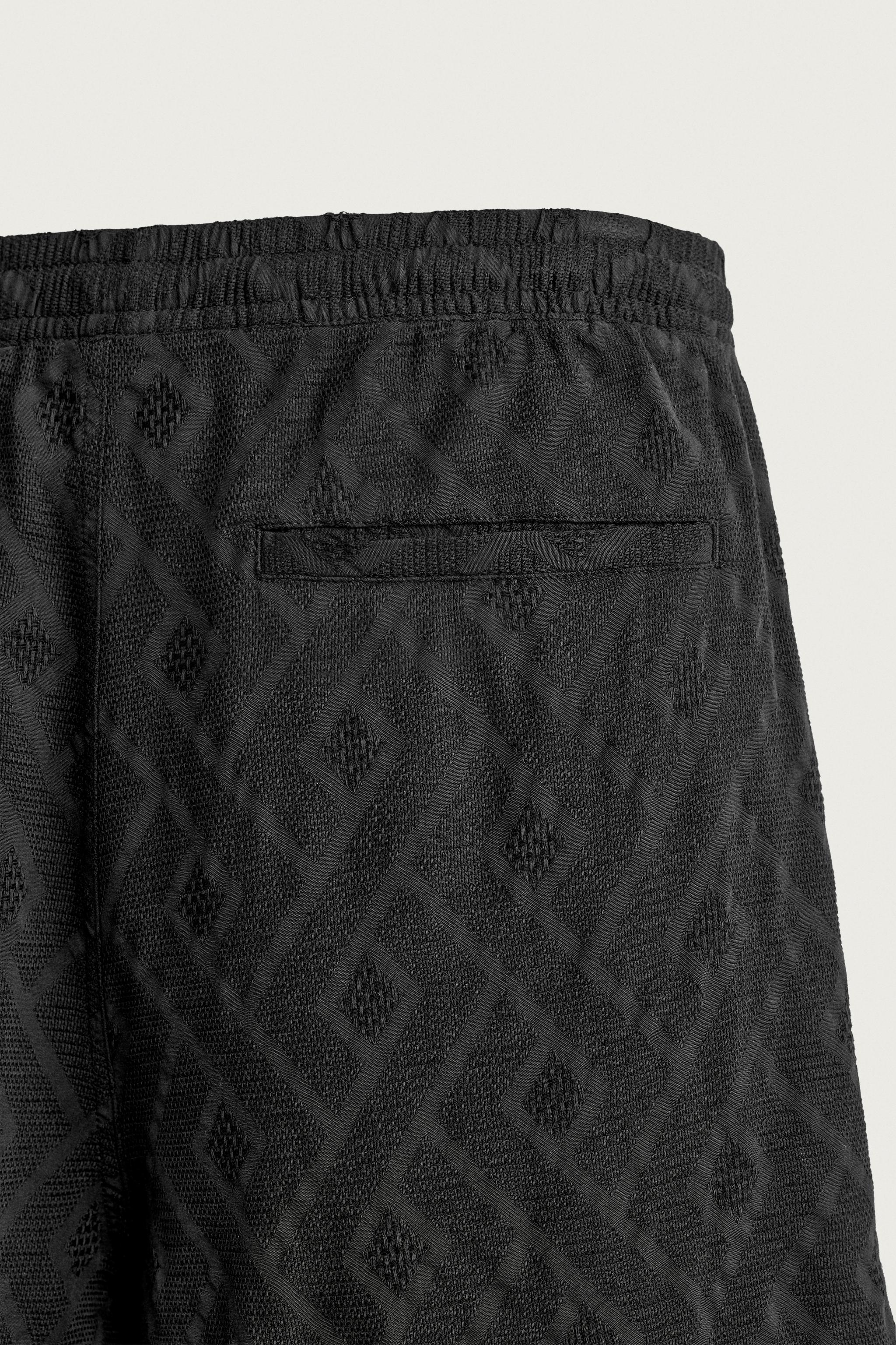 GEOMETRIC JACQUARD SHORTS