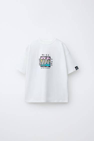 CAMISETA ESTAMPADO TABLAS SURF - Blanco de Zara - Imagen 0