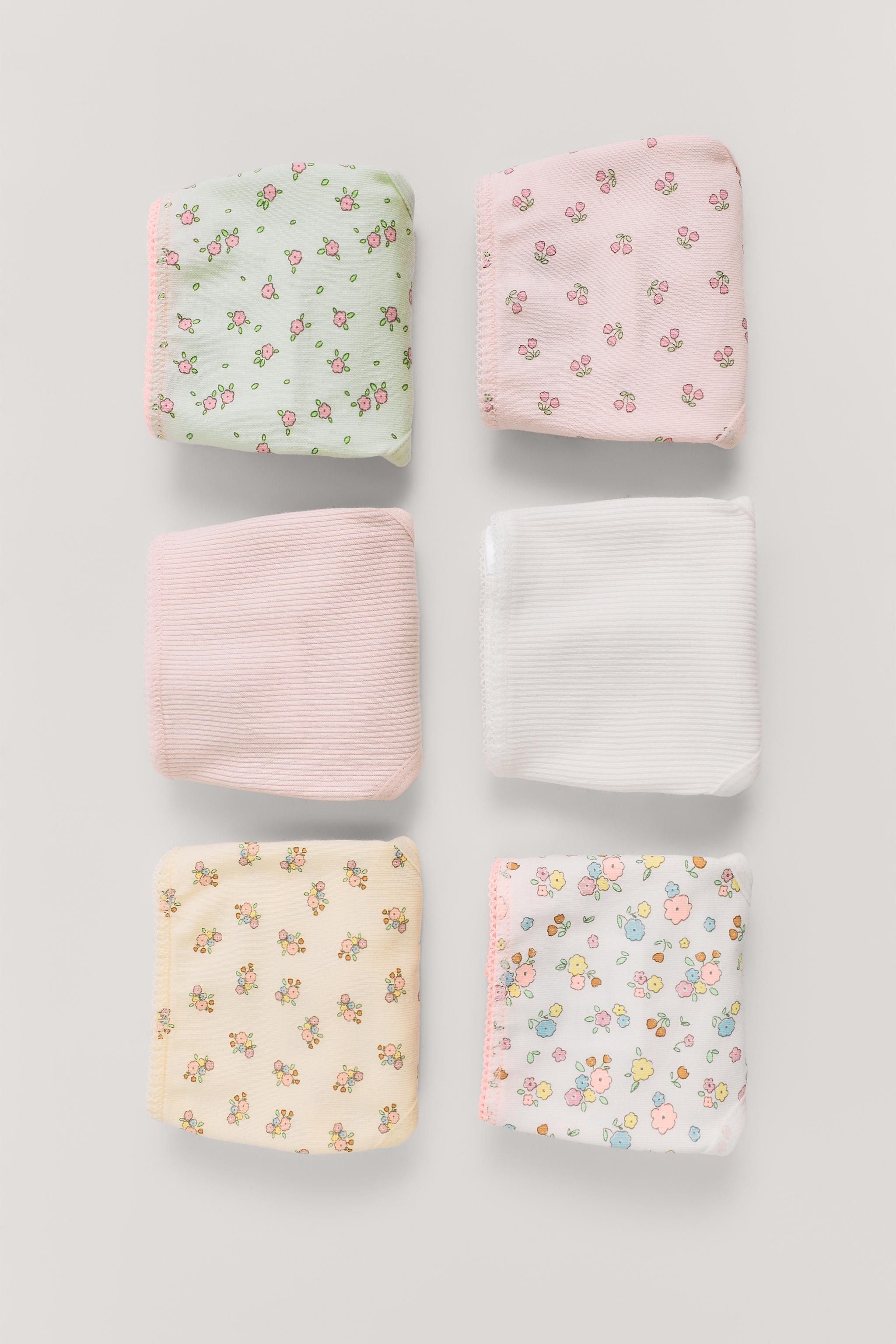 18M-6Y/ SIX-PACK OF FLORAL PRINT UNDERWEAR — Multicolored