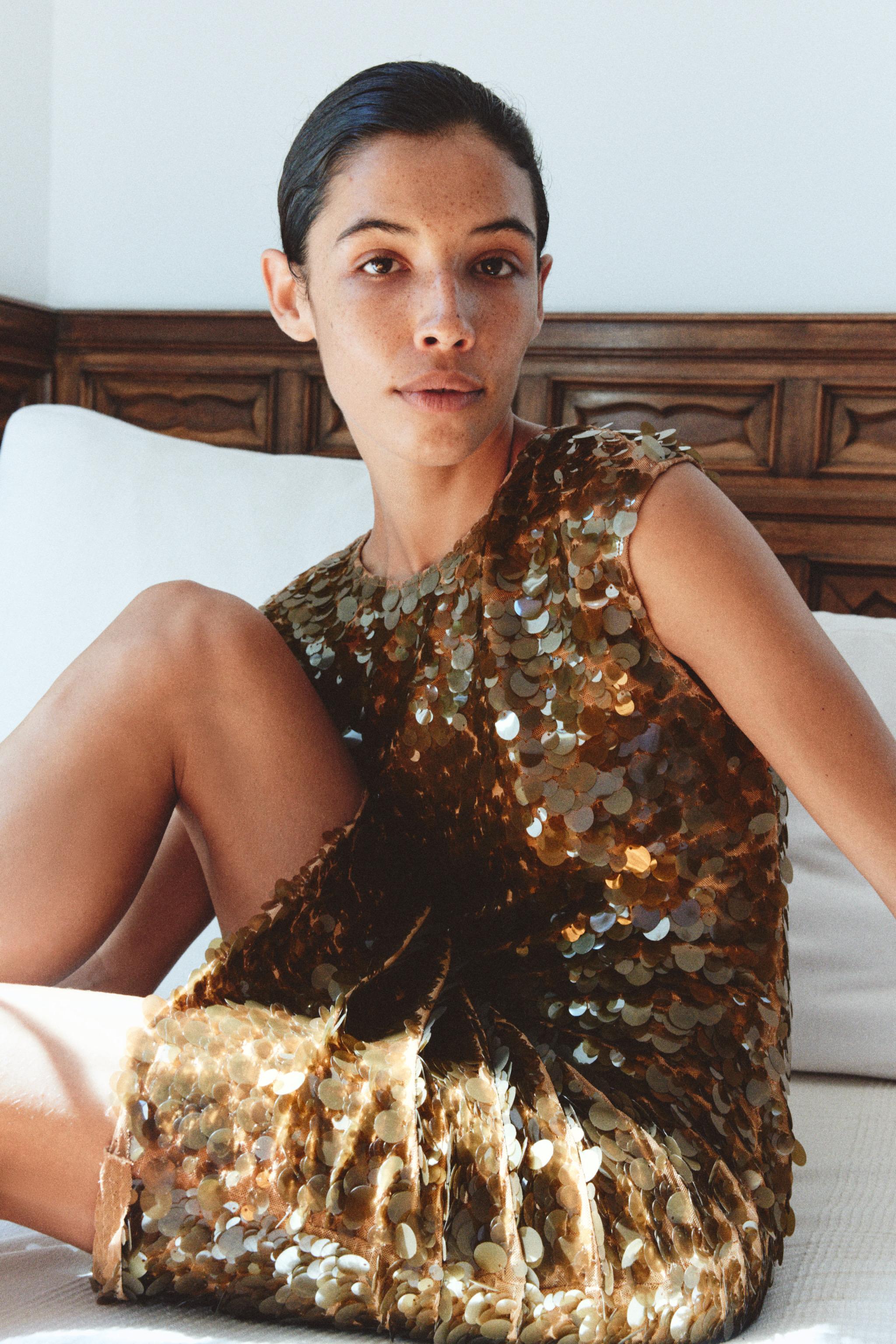Женские платья Zara SEQUIN OPEN-BACK DRESS — фото 3
