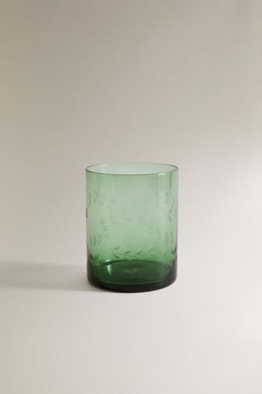 WEIHNACHTSGLAS MIT BLATTDESIGN - Grün von Zara - Bild 0
