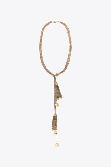 COLAR CORRENTES FRANJAS - Dourado da Zara - Imagem 0