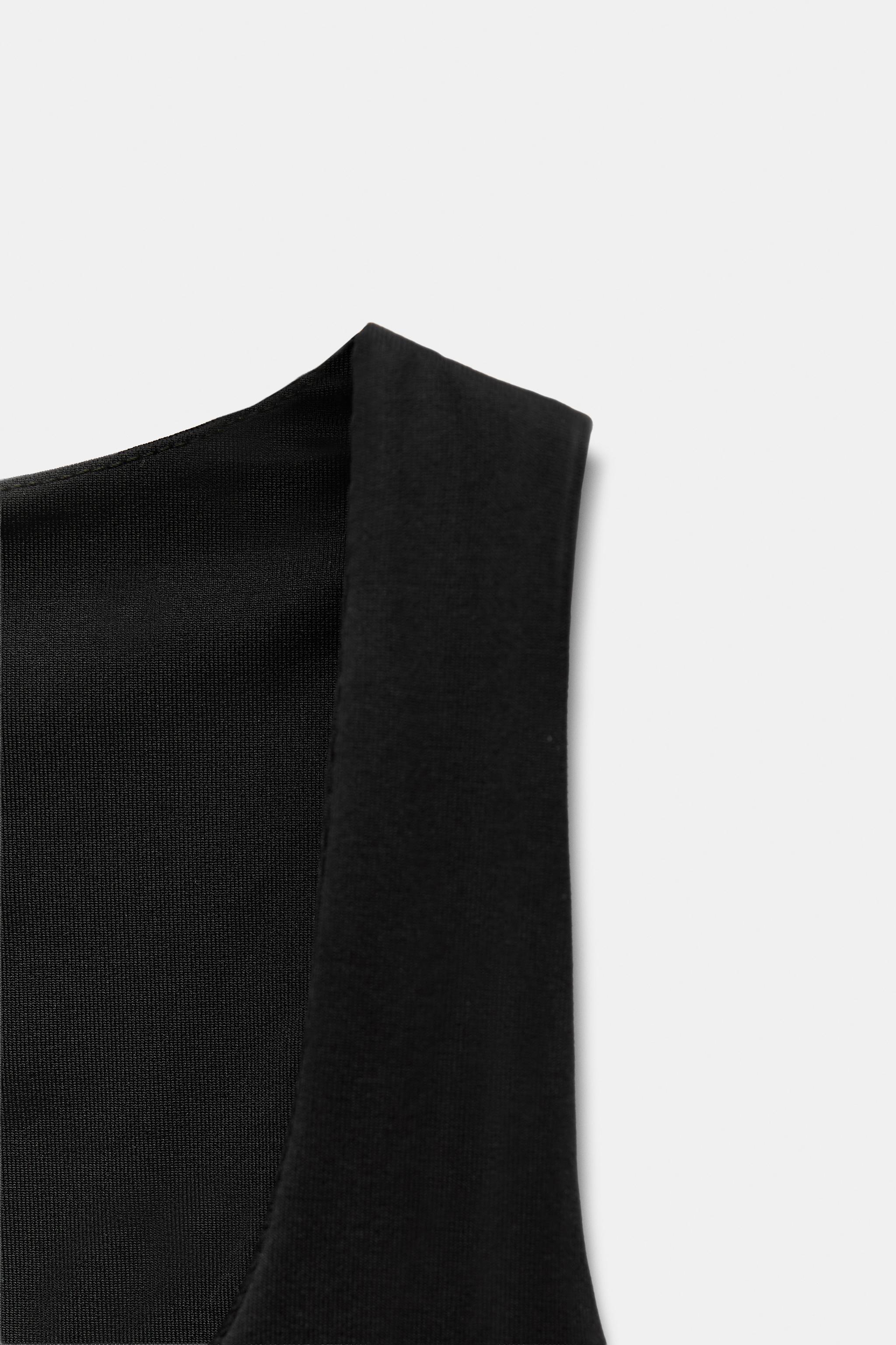 Zara GENİŞ ASKILI POLİAMİT T-SHIRT görsel 8