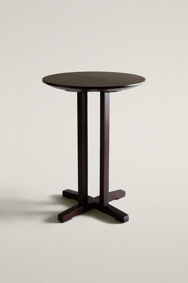 ROUND BEDSIDE TABLE — Brown 2