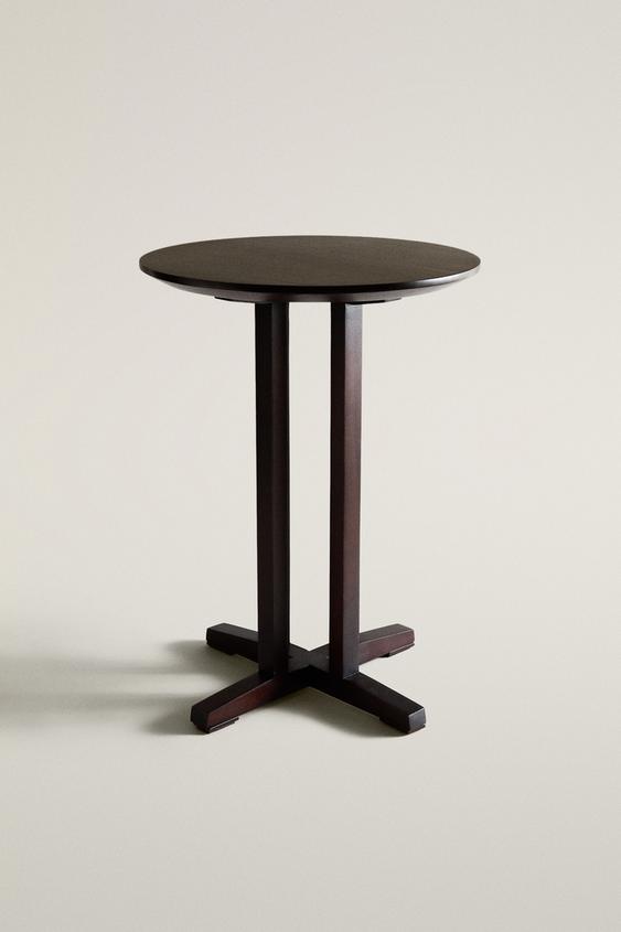 Zara ROUND BEDSIDE TABLE - Brown - Image 0