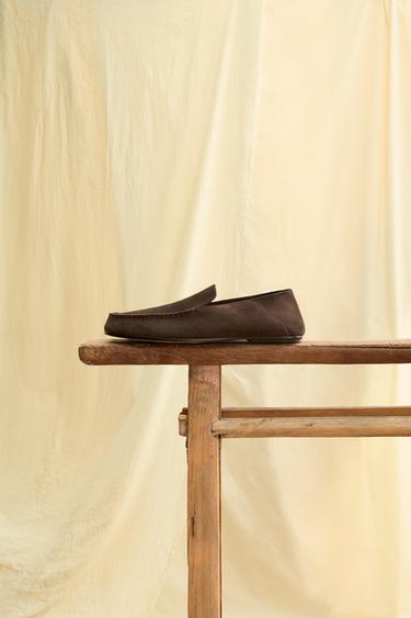 LIMITED EDITION LEATHER LOAFERS - Brown by Zara