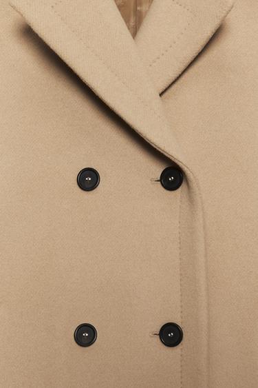 MANTEAU MÉLANGE DE LAINE SOSHIOTSUKI X ZARA - Camel clair de Zara - Image 7