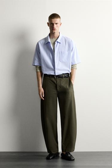 Zara 寬鬆版牛津襯衫 - 淡藍色