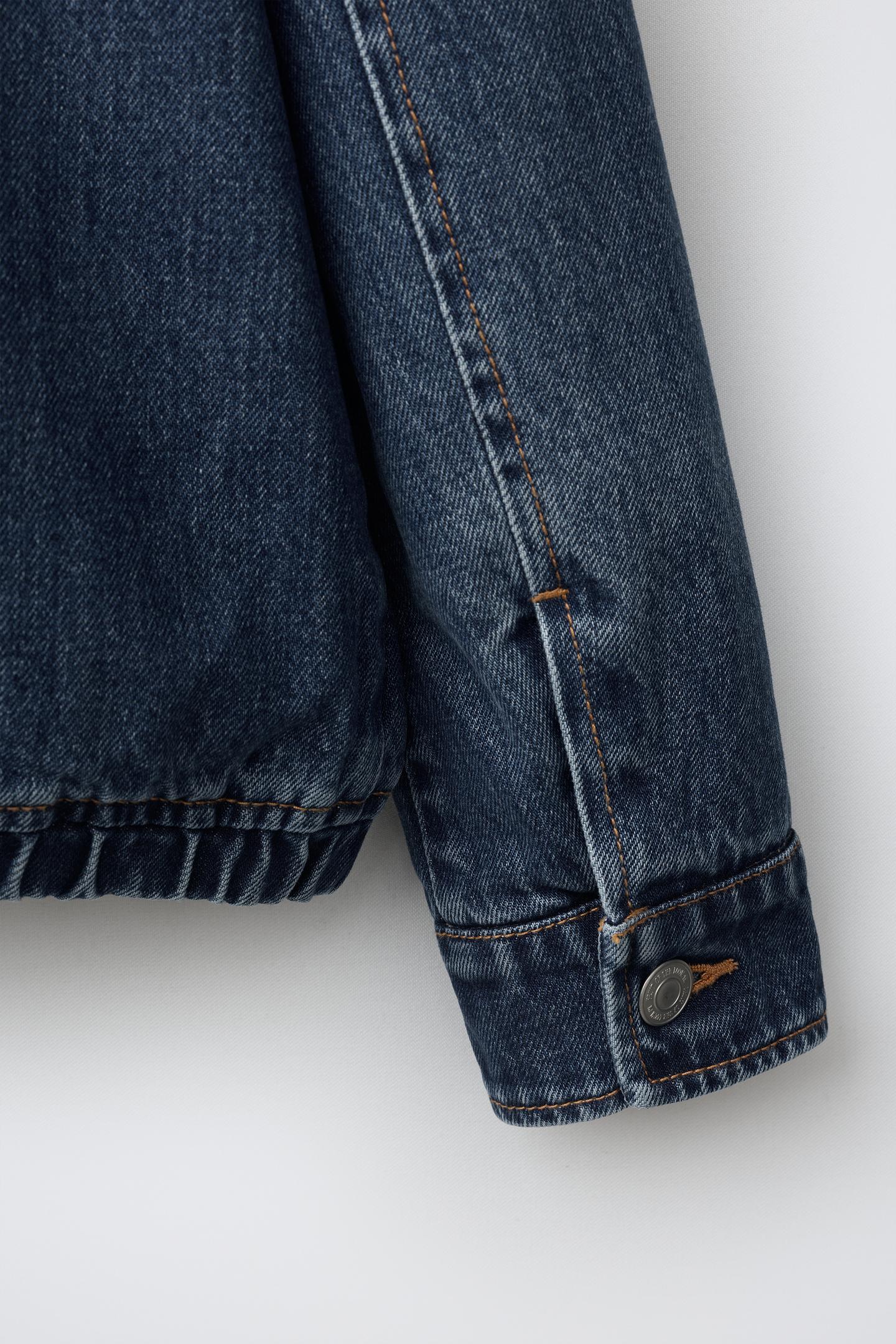 Детская куртка Zara Fruit OF the Loom™ Embroidered Denim Jacket, цвет: Синий — фото 6