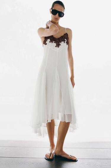 ZW COLLECTION LACE DRESS - White by Zara - Image 1