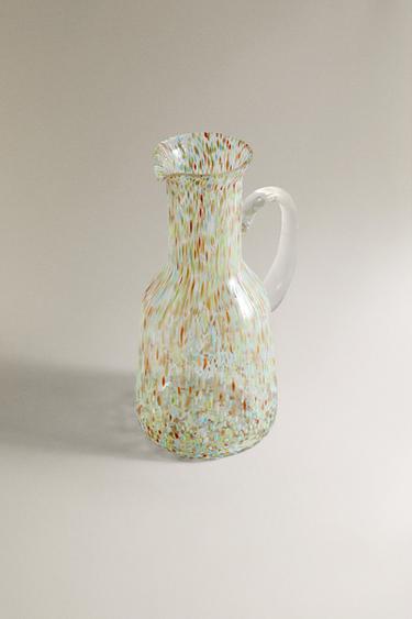 MULTICOLOURED GLASS JUG - Blue green by Zara - Image 1