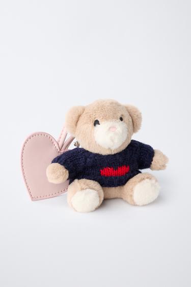 BEAR AND HEART KEY RING - Light brown by Zara - Image 1