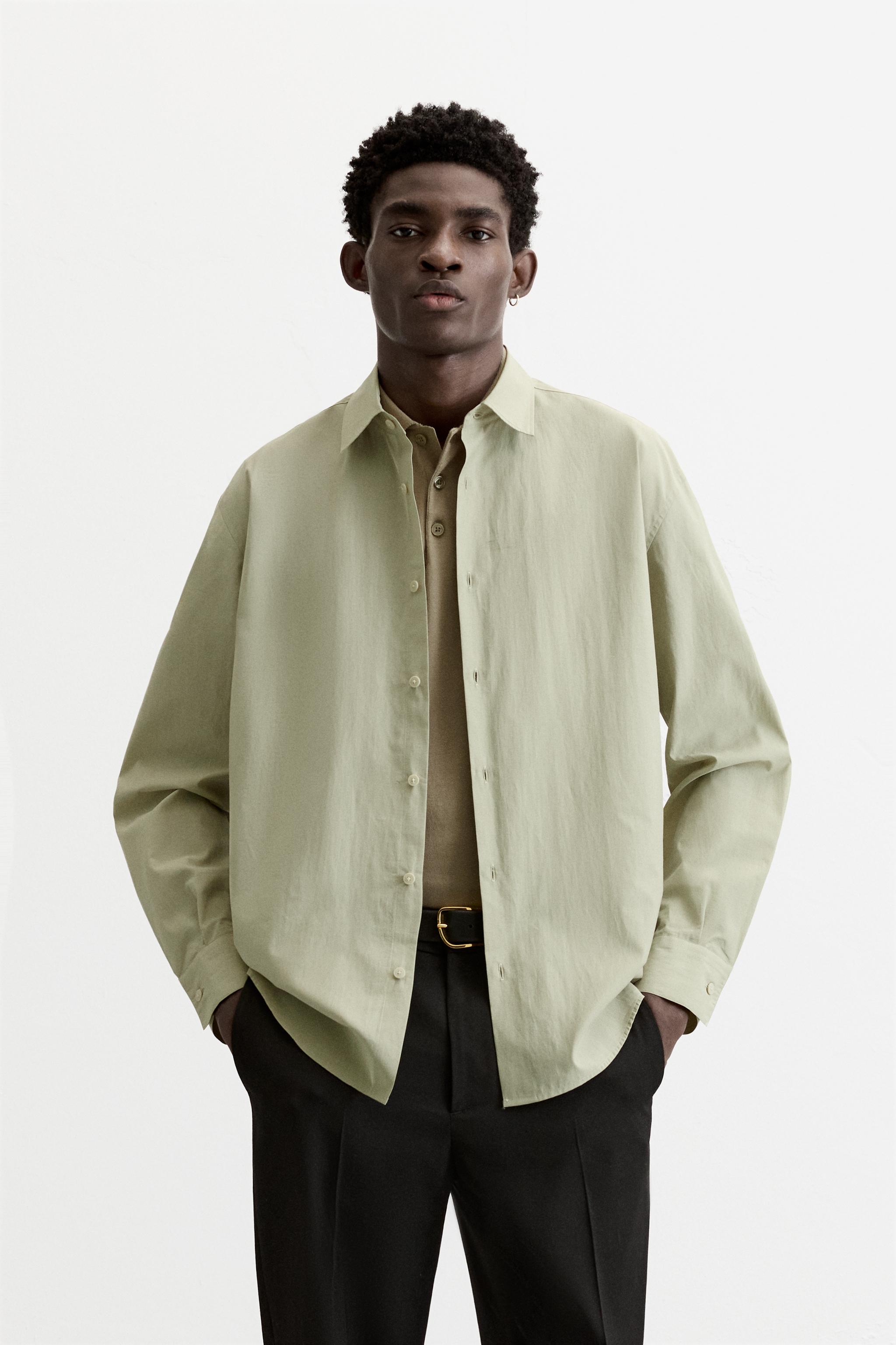 LIMITED EDITION POPLIN SHIRT - Olive Green | ZARA United States