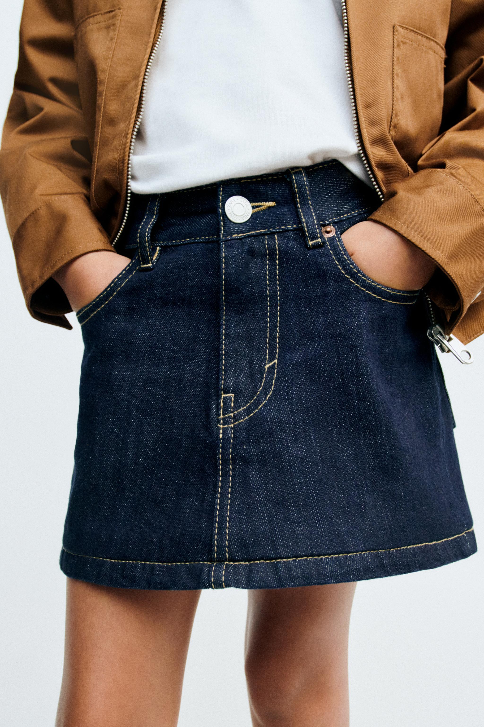 Zara authentic shop denim mini skirt