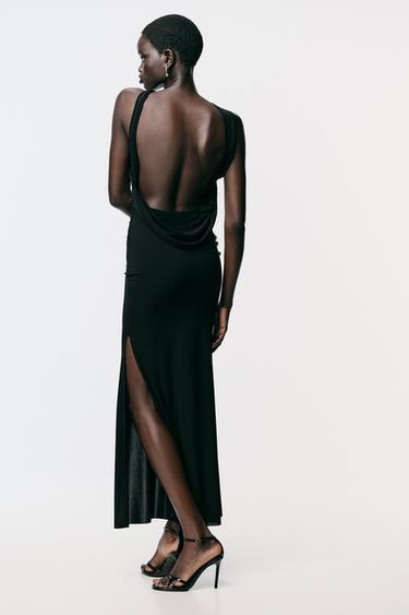 CROSSOVER DRESS WITH DETAIL - Black by Zara - Image 3